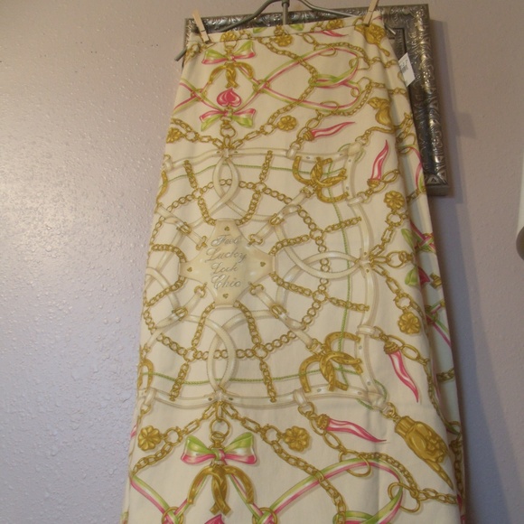 Moschino Chain/Heart Print Maxi Skirt - Picture 3 of 8